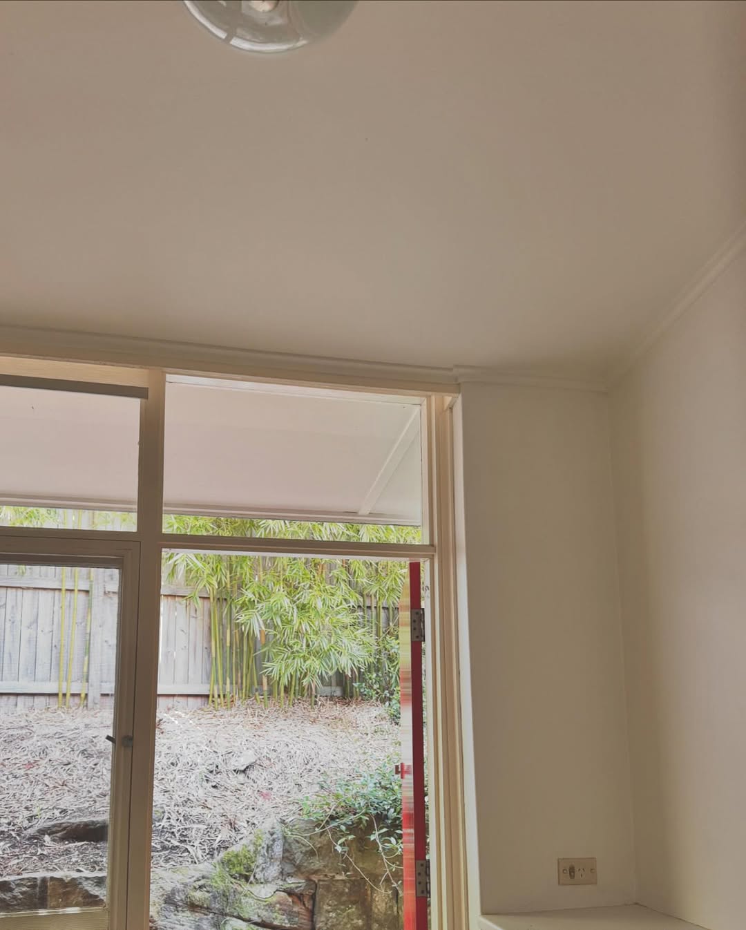 Freshly painted interior with clean walls and natural light